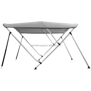 Tente de protection solaire Bimini à 4 arceaux en aluminium pour bateau gonflable, toile en aluminium, accessoires Bimini - Product Image 3