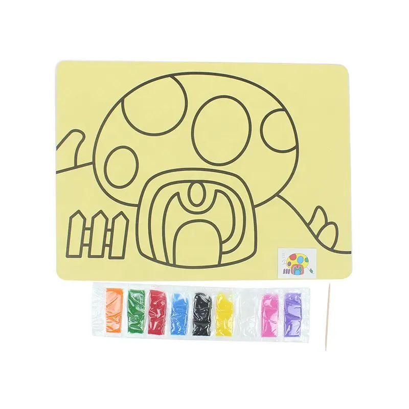 子供のためのDIYおもちゃDIYダイヤモンド絵画ホットセール新卸売環境にやさしい安全な子供教育カラフルで素敵な砂アートカード