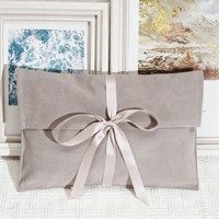 Grande pochette en velours pour emballage, sac à main de luxe en faux daim, rangement pour perruques, portefeuilles, promotion, logo personnalisé, anti-poussière