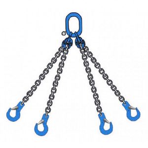 High Strength G80 Manganese Steel 4 Legs Lifting Conveyor Chain Heat Treated Black Welded Link Sling Heavy Duty Hoist ISO CHAIN - Product Image 1