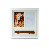 Neture PT0020 Memorial Pet Dog Pawprint Kit avec cadre photo en bois Clay Imprint Letterpress Printing