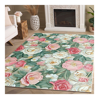 Fleur de luxe 3D imprimé tapis décor à la maison tapis grande taille lavable tapis pour salon