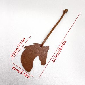 Fast Delivery PU Leather Horse Head Shape <b>Charms</b> Pendant Cute <b>Bag</b> <b>Charm</b> Keychain Ladies Trendy Purse <b>Charm</b> - Product Image 4