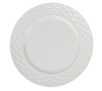 SEBEST Vente en gros Assiettes rondes en mélamine blanches à bords ondulés, incassables comme de la céramique, pour la restauration