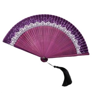 Abanico Plegable de Bambú Grande con Impresión Personalizada, Diseño Tradicional de Animales Tallados, Regalos Promocionales para Publicidad de Marca - Product Image 1