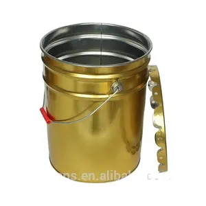 5 gallon chemical product liquid paint use oval shape metal tin bucket with lid