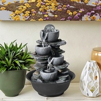 Fontaine d'eau extérieure en résine Feng Shui, faite à la main, étanche, avec pompe, pour jardin, patio, cour, décoration paysagère