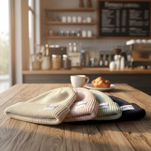 Bonnets d'hiver en acrylique tricotés jacquard de haute qualité personnalisés, broderie, nœuds dessinés à la main, qualité d'impression élevée, bonnet unisexe - Product Image 2