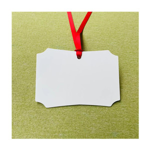 Ornement de noël en aluminium blanc Double face en forme de <span class=keywords><strong>Berlin</strong></span>, vierge de Sublimation en métal imprimable - Product Image 3
