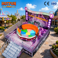 Manège de parc d'attractions Tagada Disco Ride, attraction commerciale extérieure avec plateau tournant métallique personnalisé