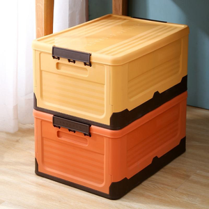 Lid <b>Large</b> Capacity Foldable PP Storage <b>Box</b> with Rectangle Organizer Bin for Home Dorm School - Product Image 4