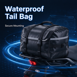 Sac de selle pliable pour moto, sac de rangement arrière stable, accessoires de voyage pour moto - Product Image 4