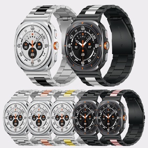 Cinturino in metallo di lusso senza spazi vuoti per <span class=keywords><strong>Samsung</strong></span> Galaxy <span class=keywords><strong>Watch</strong></span> 8 40mm 44mm classico cinturino in acciaio inossidabile - Product Image 6