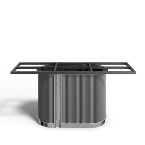 Set Tavolo da Pranzo Allungabile in Stile Antico Europeo con Finitura in Marmo, 200CM per 8 Persone con Panca e Sedie per Soggiorno - Product Image 3