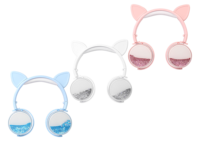 Audífonos con Orejas de Gato, Coloridos, con Purpurina Líquida, para Juegos, para Niños