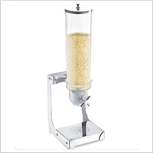 Breakfast Buffet Acrylic Cereal Dispenser Stainless Steel <strong>Stand</strong> for Hotels Commercial Single Clear Automatic Dry <strong>Food</strong> Dispenser - Product Image 2