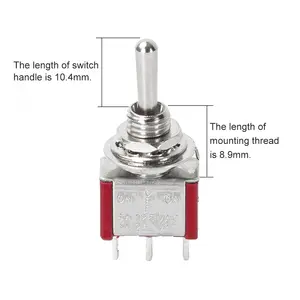 PA66 SPDT MTS-1 3-Way Toggle Switch With Copper Nickel Plated