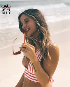 Top Bikini Due Pezzi <span class=keywords><strong>Sexy</strong></span> Costume da Bagno Donna Beachwear Personalizzato Bikini Brasiliano a Doppio Strato - Product Image 2