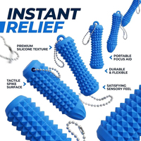 Porte-clés sensoriel en silicone à picots pour massage et stimulation, outil d'ergothérapie, accessoire portable pour pack de fidgets sensoriels de bureau
