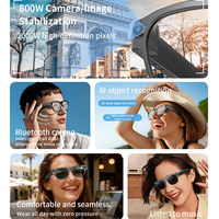 Lunettes Intelligentes TH02 avec Caméra 8MP, Double OS, Application Heycyan, Haut-parleur, Appels, Traduction IA, Enregistrement Photo/Vidéo, Contrôle Tactile, IPX5