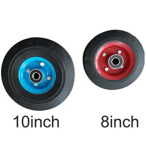 Llanta de metal 8x2 10x2, rueda de goma maciza de 8 pulgadas y 10 pulgadas para Carro de mano, carro de lavadora eléctrica - Product Image 6