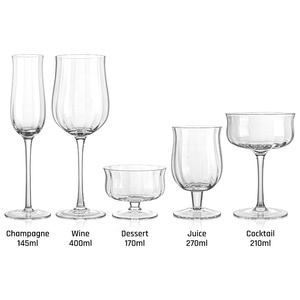 Cristal soufflé à la main à rayures verticales pour flûtes à <span class=keywords><strong>champagne</strong></span> Gobelets à cocktail élégants et verres à vin tulipe pour la couleur <span class=keywords><strong>champagne</strong></span> - Product Image 6