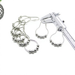 YIWANG Metal Iron 12pcs Small Shower <b>Curtain</b> <b>Hooks</b> for Hanging <b>Curtain</b> - Product Image 1