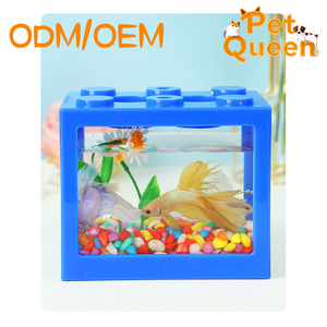 Mini <span class=keywords><strong>aquarium</strong></span> transparent en acrylique, blocs de construction, bac à poissons rouges, <span class=keywords><strong>aquarium</strong></span> de bureau moderne et écologique, boîte de 200 ml - Product Image 4