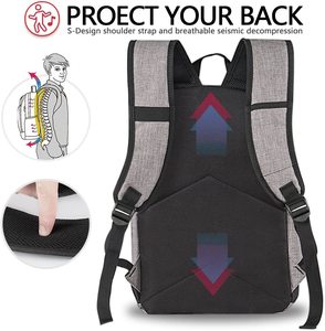 Tùy Chỉnh Logo Giá Rẻ Ba Lô Polyester Vải USB Sạc Trường Trung Học Ba Lô Học Sinh Mỏng Không Thấm Nước Máy Tính Xách Tay Ba Lô - Product Image 4