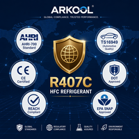 Tontank R407c 850kg Suministro de Fábrica, Estándar Europeo CE, Alta Pureza 99.9% para Sistemas de Refrigeración HVAC Comerciales, Se Acepta Marca OEM
