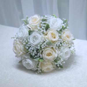 <span class=keywords><strong>Bouquet</strong></span> <span class=keywords><strong>de</strong></span> <span class=keywords><strong>mariée</strong></span> en roses artificielles en soie, écologique, en forme <span class=keywords><strong>de</strong></span> boule, pour mariage, remise <span class=keywords><strong>de</strong></span> diplôme, décoration, <span class=keywords><strong>bouquet</strong></span> romantique à tenir à la main - Product Image 6