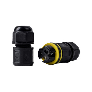 ขั้วต่อกันน้ำ M16 2P 3P ปลั๊กไฟภายนอกอาคาร ไนลอนแบบตรง - Product Image 1