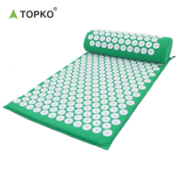 TOPKO en stock vente chaude soulagement de la douleur dos/pied tapis de thérapie d'acupuncture Point Massage tapis d'acupuncture et oreiller