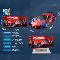 Voitures télécommandées Transform Rc Cars 2.4Ghz, échelle 1:18, robot à déformation à un bouton, rotation à 360° °   Jouets de voiture rotatifs pour garçons