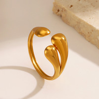 Cincin Tetes Baja Tahan Karat Gaya Eropa dan Amerika untuk Wanita Desain Unik Hip-hop Cincin Baja Titanium Pabrik