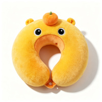 Coussin de voyage en peluche en forme d'animal mignon pour le cou, confortable et doux pour avion et voiture