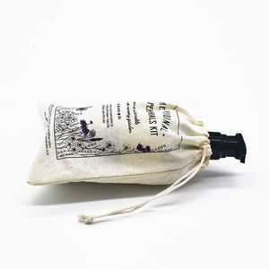 ถุงใส่ขวดแบบเชือกผูกทำจากผ้าฝ้ายธรรมชาติ - Product Image 5