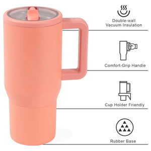 Productos de Tendencia 2025, Taza de Café Aislada Verde Oscuro, 30 oz/40 oz, Vaso de Acero Inoxidable con Asa Superior, Antiderrames - Product Image 4