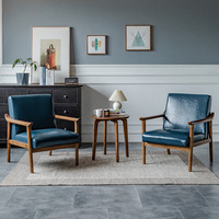 Fauteuil moderne de style japonais décontracté pour hôtel chez l'habitant, balcon, salon paresseux, canapé simple décontracté en bois massif