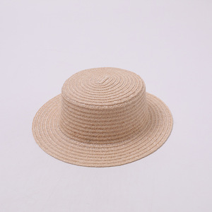 Sombrero <span class=keywords><strong>de</strong></span> paja para niños, <span class=keywords><strong>de</strong></span> copa plana y ala ancha, para <span class=keywords><strong>la</strong></span> <span class=keywords><strong>playa</strong></span>, protección solar, para niños y niñas, transpirable, para vacaciones <span class=keywords><strong>de</strong></span> verano, uso diario. - Product Image 1