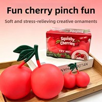 Nouveau produit transfrontalier : Jouet anti-stress souple en silicone en forme de cerise, fabriqué en Chine, modèle 002