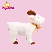 Jouets en peluche personnalisés mignons et réalistes en forme de chèvre, avec rembourrage en coton PP, pour les cadeaux de la Saint-Valentin et de la fête des mères