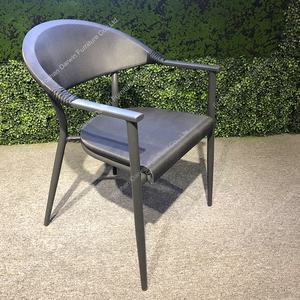 French Mesh Bamboo-Looking Fabric Aluminum <strong>Garden</strong> <strong>Chair</strong> and Table Set for Outdoor Furniture for Park Use - Product Image 6