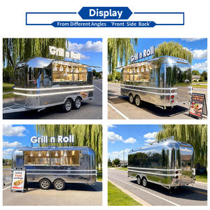 Remolque Comercial Vintage para Comida, Carrito Móvil para Pizza y Shawarma, Carrito para Hot Dogs y Helados - Product Image 2