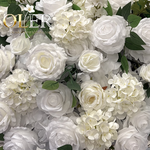 Composizione Floreale per Matrimoni <span class=keywords><strong>e</strong></span> San Valentino, Sfera di Fiori Artificiali in Seta Bianca <span class=keywords><strong>e</strong></span> Verde, Produzione Diretta - Product Image 5