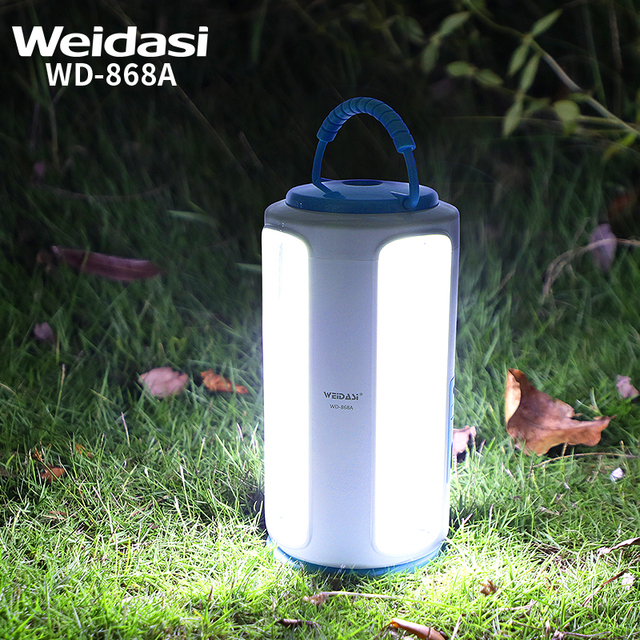 Weidasi Outdoor Portable Solar Camping Lantern 4 LED Tube 2 Levels Rechargeable Led Emergency Light for South Africa