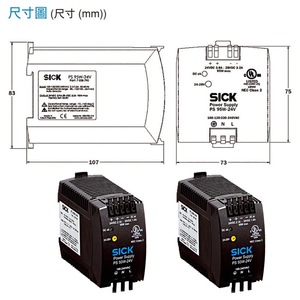 SICK พาวเวอร์ซัพพลาย PS 95W-24V 24VDC 3.9A 95W สำหรับใช้งานในอุตสาหกรรม - Product Image 1