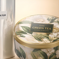 Film rétractable POF recyclable OEM ODM haute transparence, résistant aux perforations, livraison rapide pour l'emballage de boîtes cadeaux de gâteaux de lune