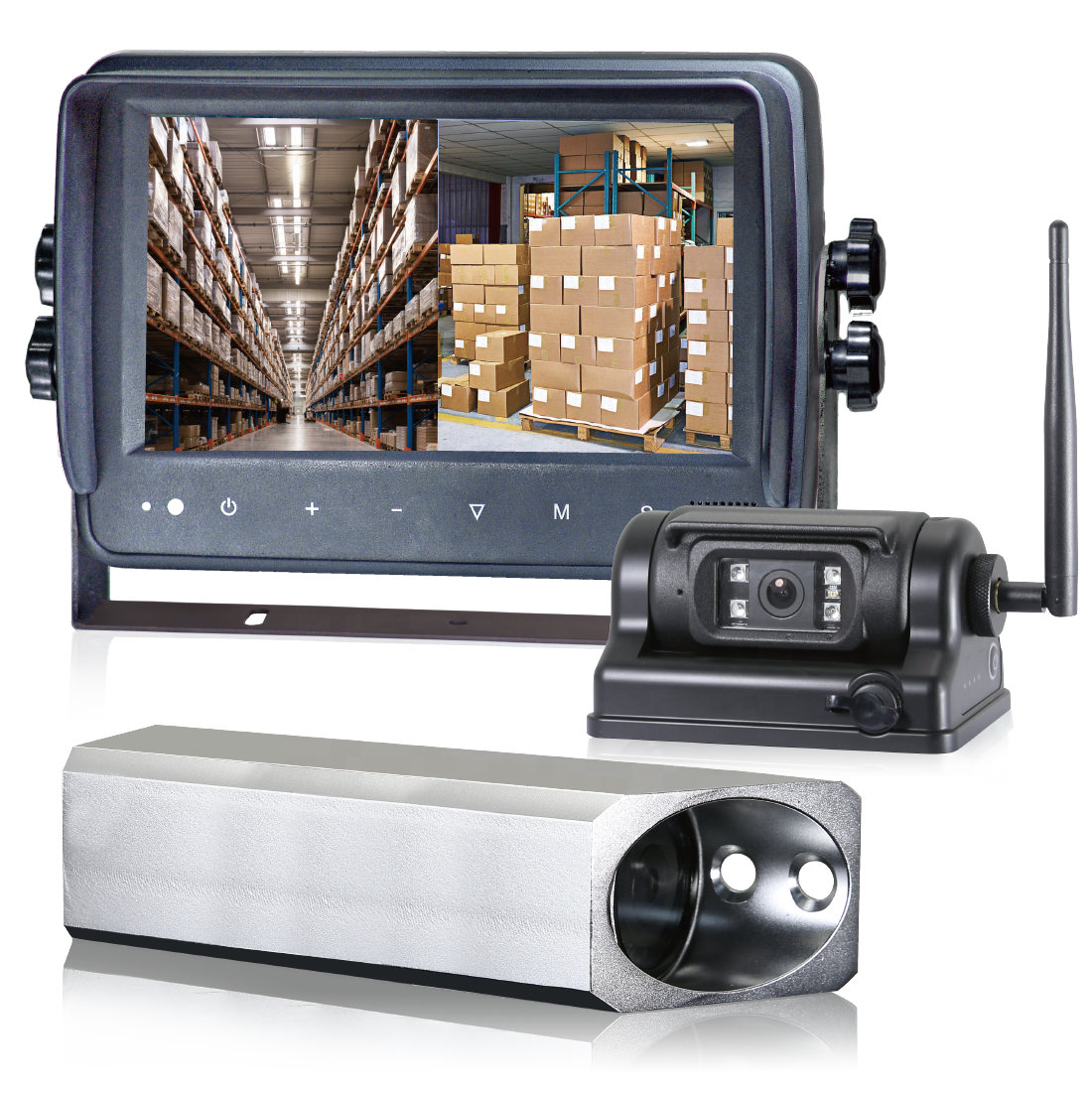 STONKAM-HD Forklift Rear View Wireless Camera System, Magnetic Housing, Waterproof LED Night View, Wiring-Free