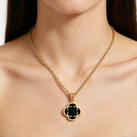 Nouveauté : Collier tendance en acier inoxydable avec pendentif croix multicolore, étanche et inaltérable, porte-bonheur plaqué or/argent